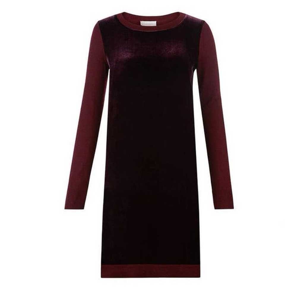 Hobbs London Benita Maroon Red Velvet Wool Silk L… - image 3