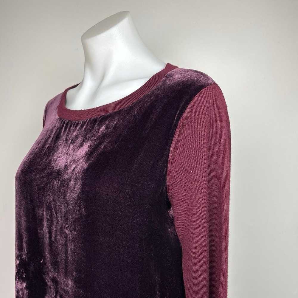 Hobbs London Benita Maroon Red Velvet Wool Silk L… - image 4