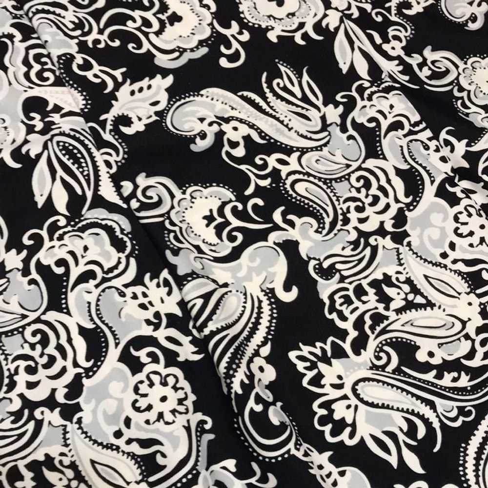 Jude Connolly Black Gray Paisley Print Dress Size… - image 10