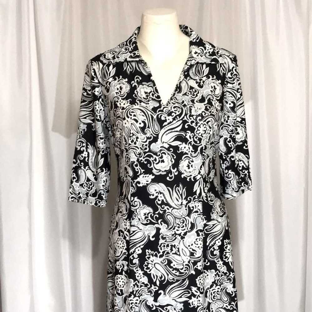 Jude Connolly Black Gray Paisley Print Dress Size… - image 2