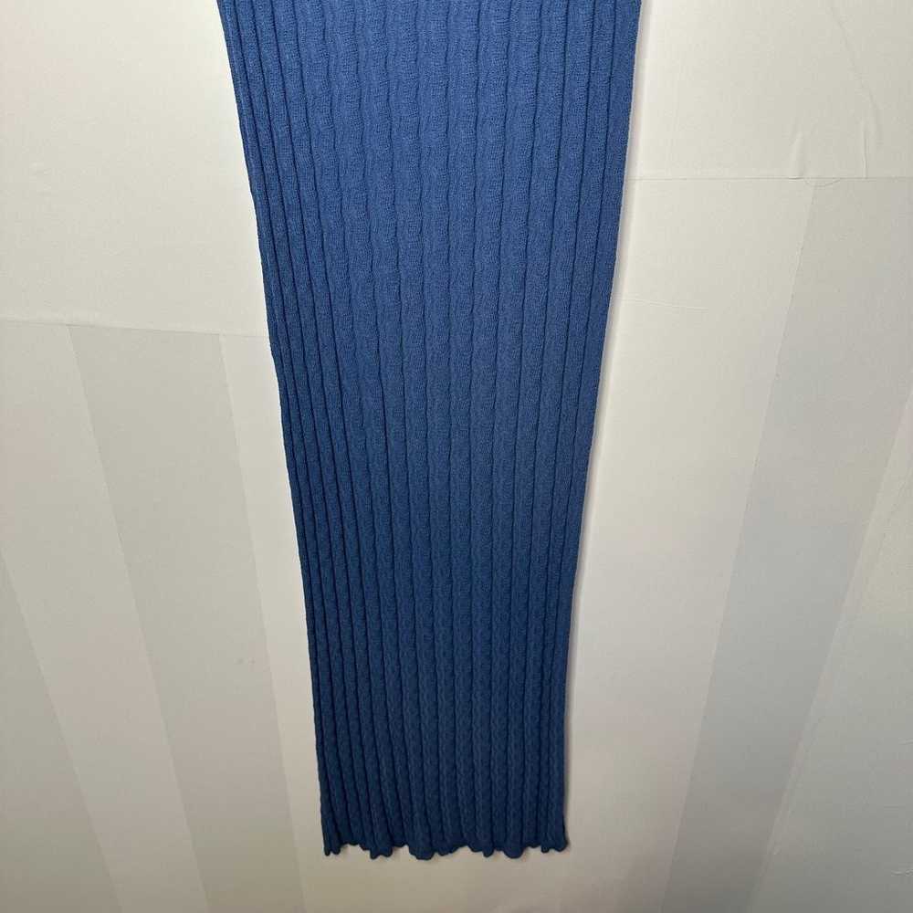 Current Air Anthro Knit Blue Ribbed Sleeveless St… - image 3