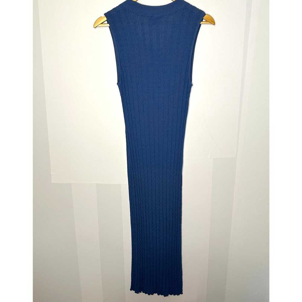 Current Air Anthro Knit Blue Ribbed Sleeveless St… - image 5