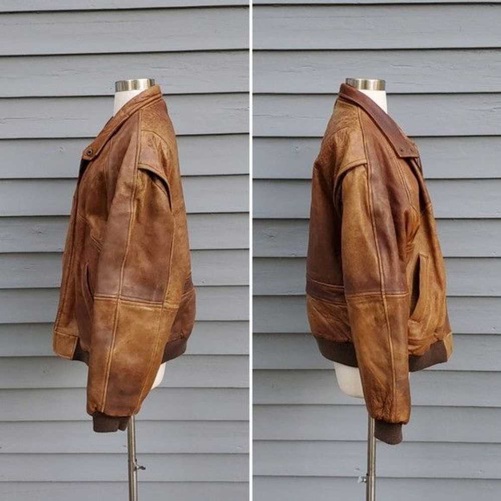 Vintage Vintage 90s y2k Context Brown Leather Avi… - image 3