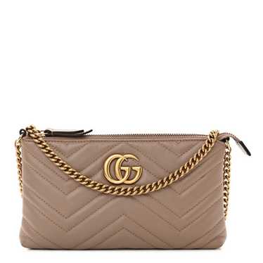 GUCCI Calfskin Matelasse Mini GG Marmont Chain Ba… - image 1