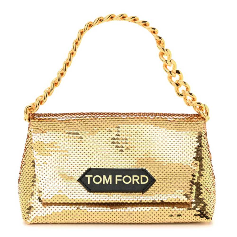 TOM FORD Sequin Mini Label Shoulder Bag Gold - image 1