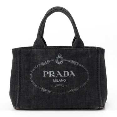 PRADA Canapa Small Logo Tote Black