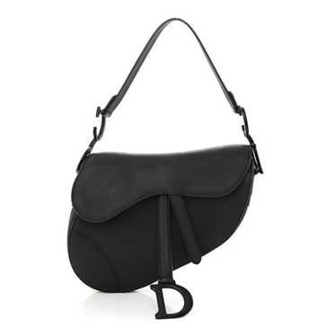 CHRISTIAN DIOR Ultra Matte Calfskin Saddle Bag Bl… - image 1