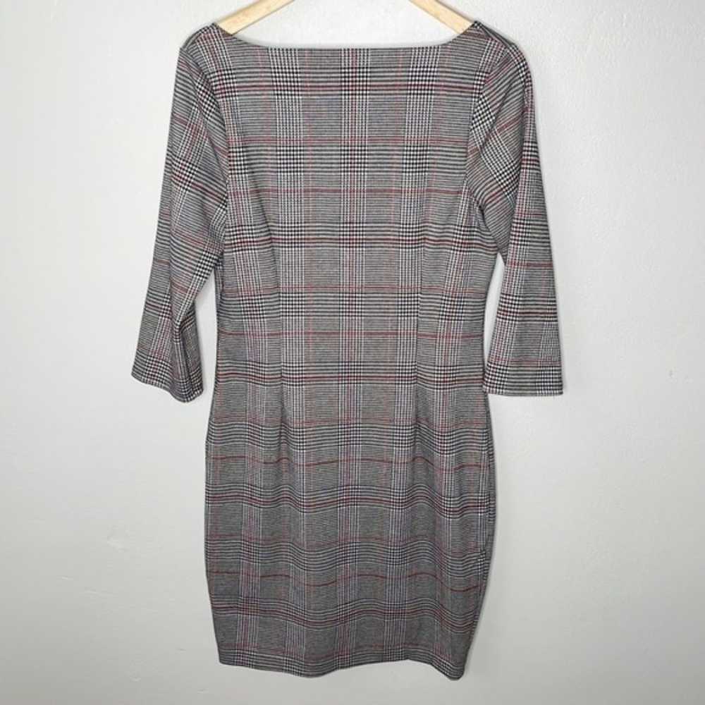 NWOT Express Plaid square neck stretch dress - image 7