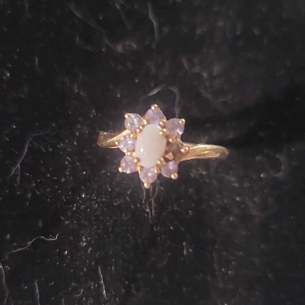 10k gold Ring w opal & amethyst - image 1