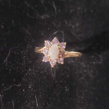 10k gold Ring w opal & amethyst - image 1