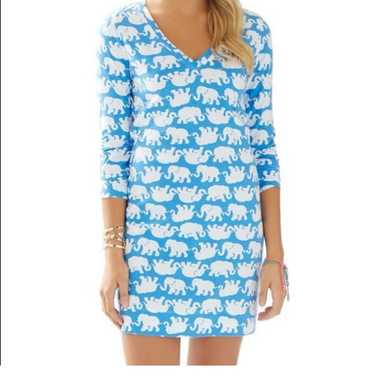 Lilly Pulitzer Christie V-Neck T-Shirt Dress in E… - image 1