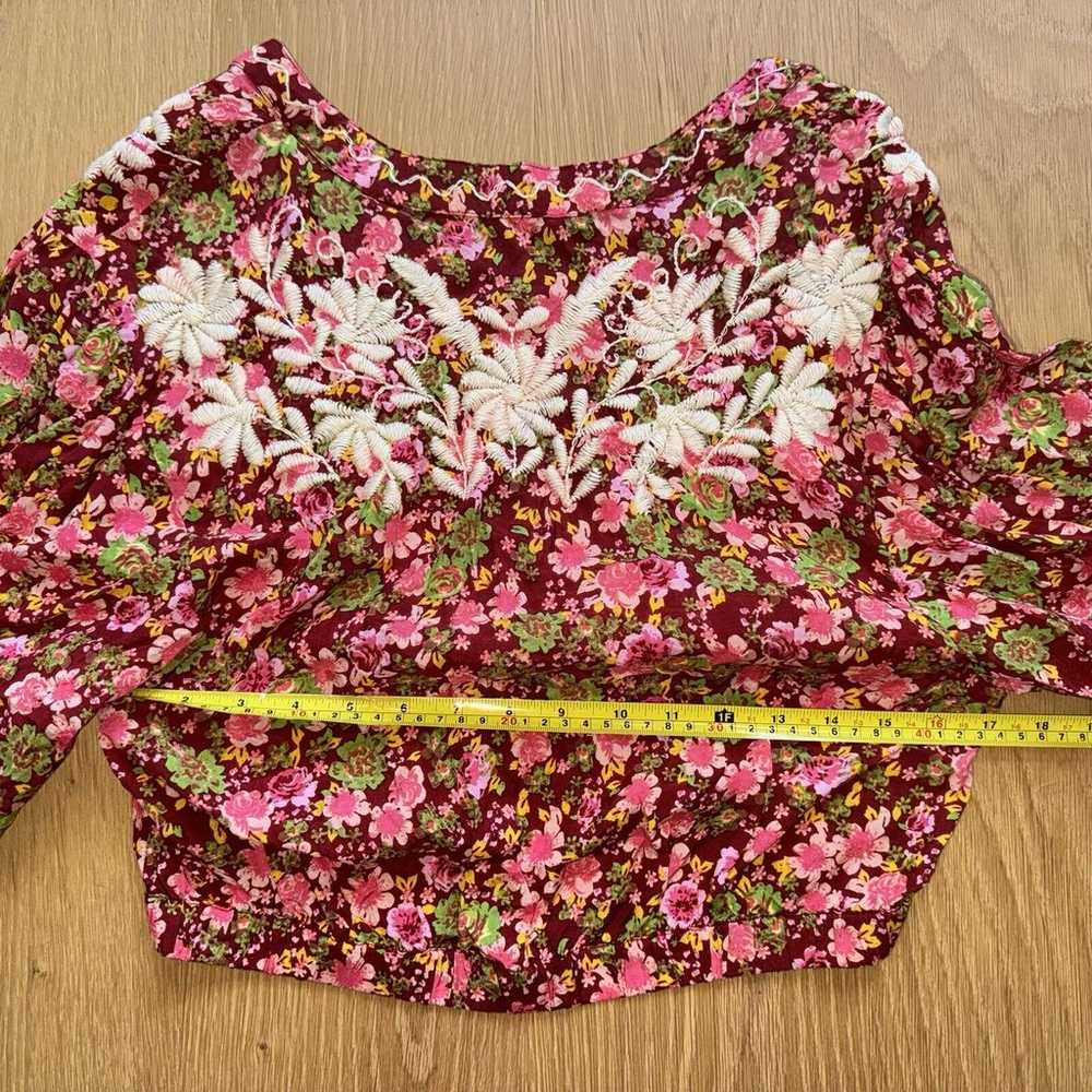 Free People Nyomi Set Floral Embroidered Crop Top… - image 8