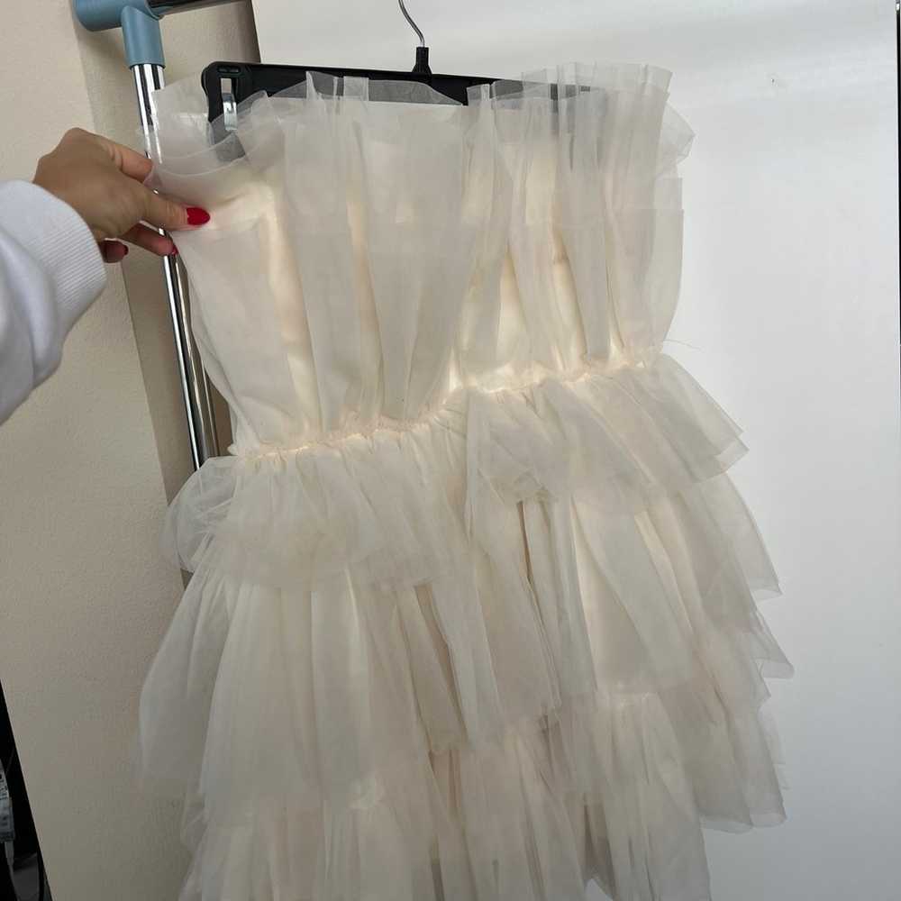 White Tulle Mini Dress - image 2