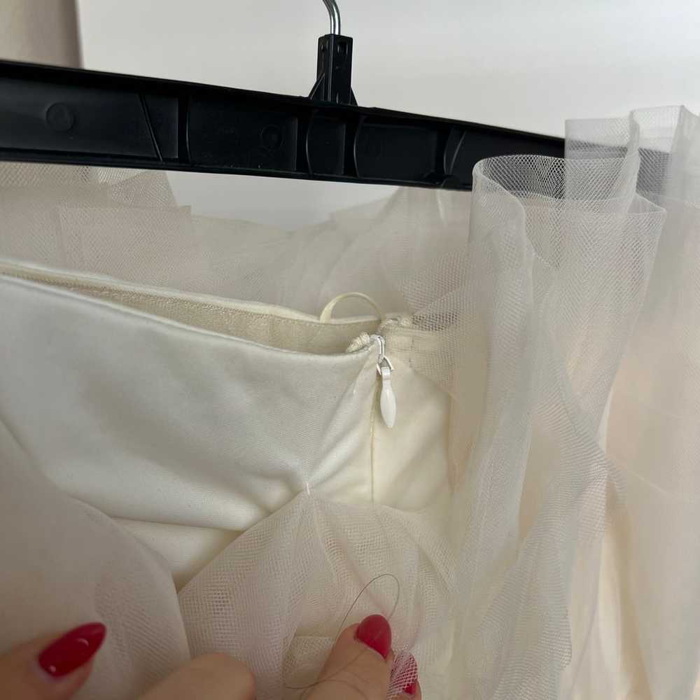 White Tulle Mini Dress - image 3