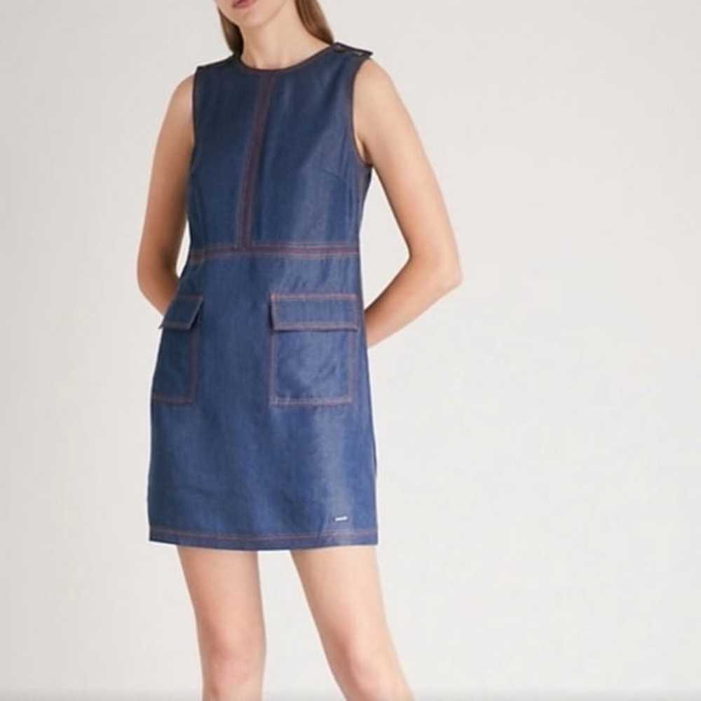 New Ted Baker London Blue Chambray Denim Mini Shi… - image 1