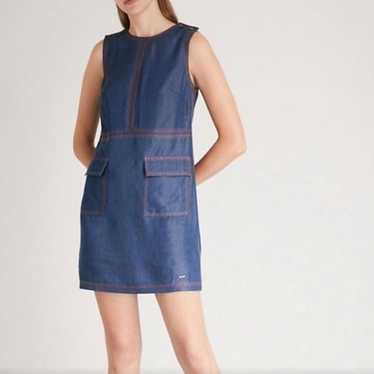 New Ted Baker London Blue Chambray Denim Mini Shi… - image 1