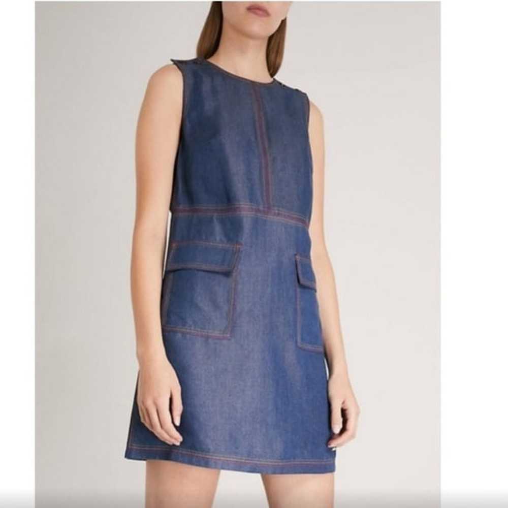 New Ted Baker London Blue Chambray Denim Mini Shi… - image 3