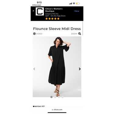 Flounce womens midi dress - Gem