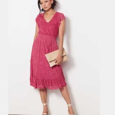 Evereve pink Elena midi dress