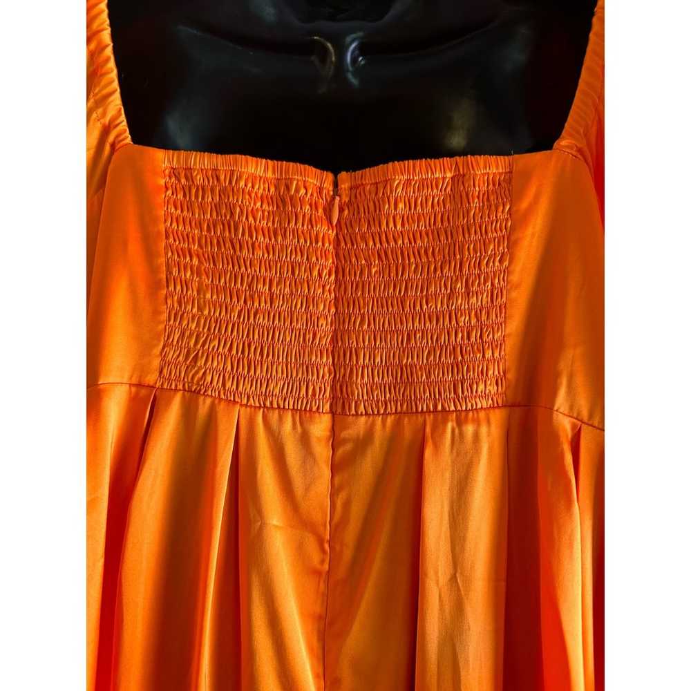 Adelyn Rae Kayla Puff Sleeve Orange Satin Babydol… - image 9