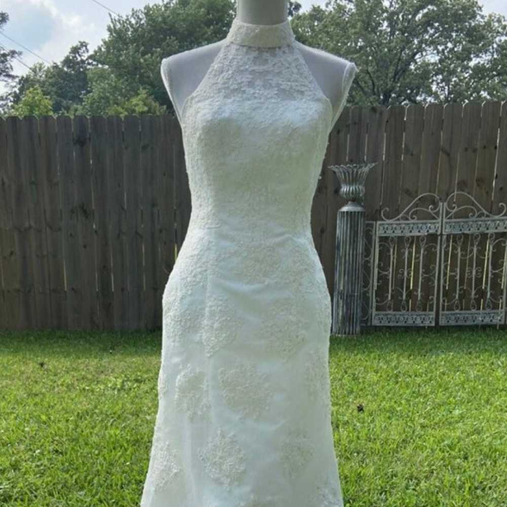 David's Bridal Ivory Wedding Dress size 12 - image 1