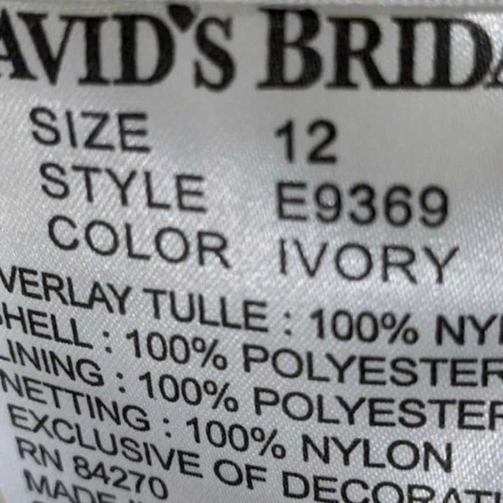 David's Bridal Ivory Wedding Dress size 12 - image 7