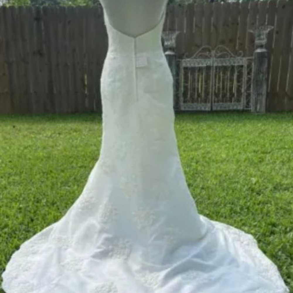 David's Bridal Ivory Wedding Dress size 12 - image 8