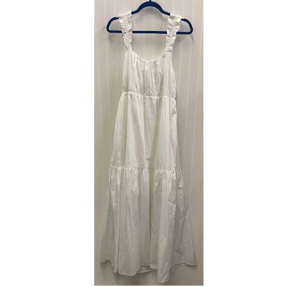 Abercrombie & Fitch White Bow Back Poplin Maxi Dr… - image 3