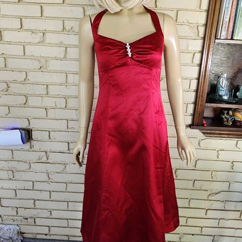 Nwot David Bridals Formal Dress Halter Style Size… - image 1