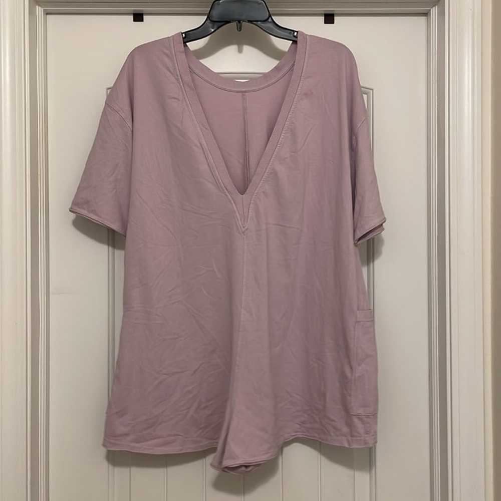 Free People Hot Shot Tee Romper Lilac size Small - image 3