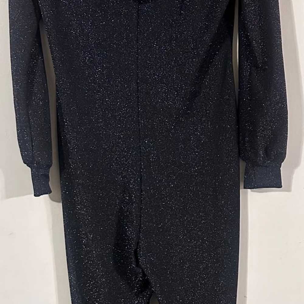 Savage x Fenty Black Sparkly Metallic Onesie - image 8