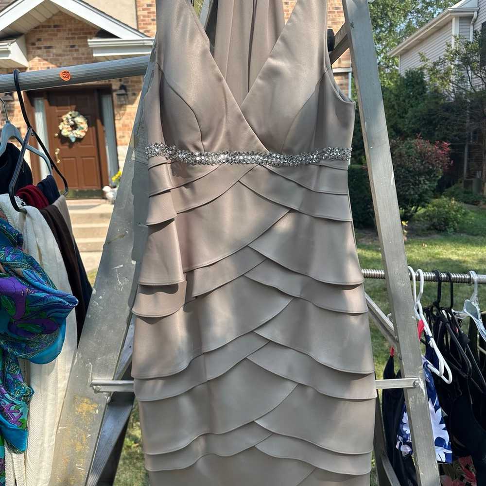 Alex Evenings formal champagne dress - image 1