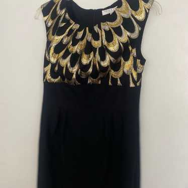 Trina turk black and gold dress-10