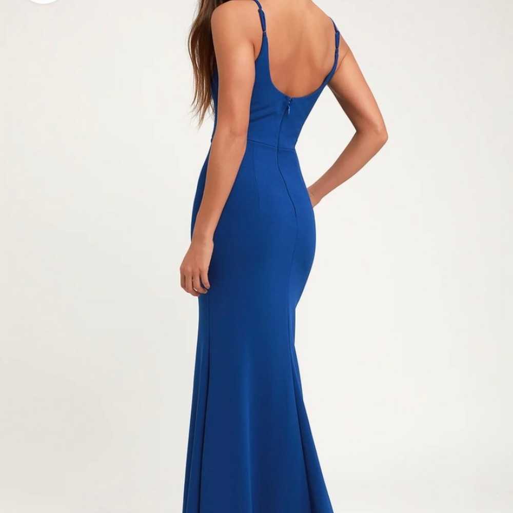 Nwot Lulus Infinite Glory Royal Blue Maxi Dress S… - image 4