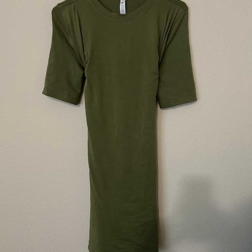 Lululemon T-Shirt Dress Womens 6 Cotton Wrap-Fron… - image 1