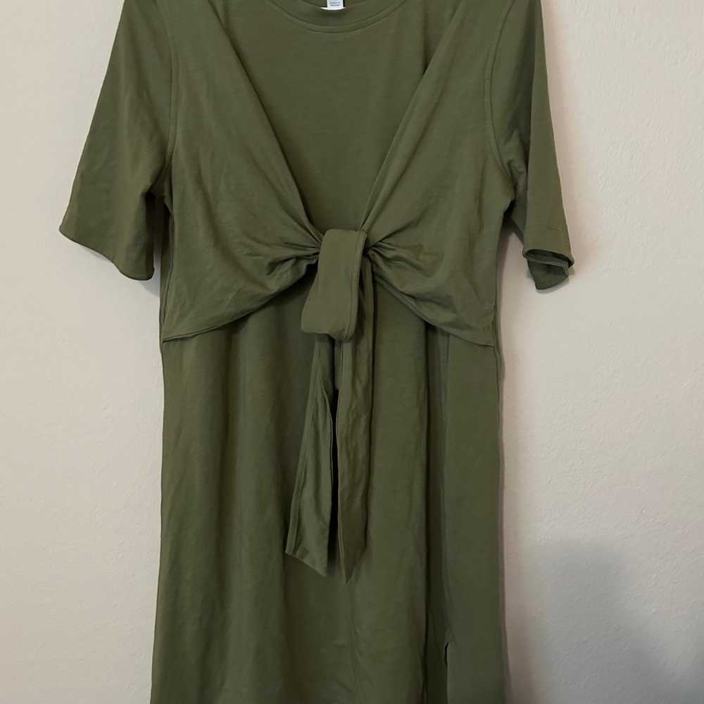 Lululemon T-Shirt Dress Womens 6 Cotton Wrap-Fron… - image 3