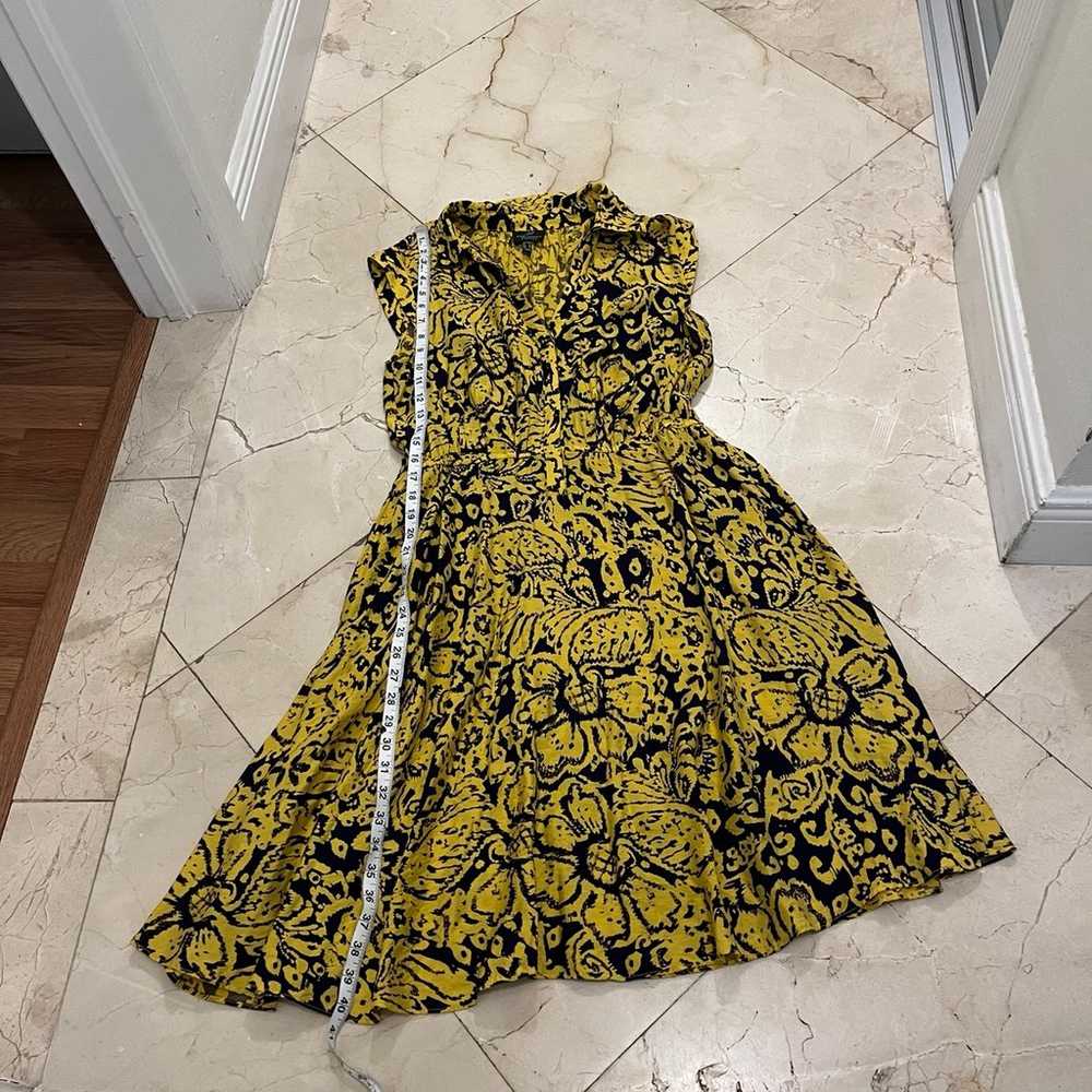 Adrianna Papell print flowers dress bright yellow… - image 4