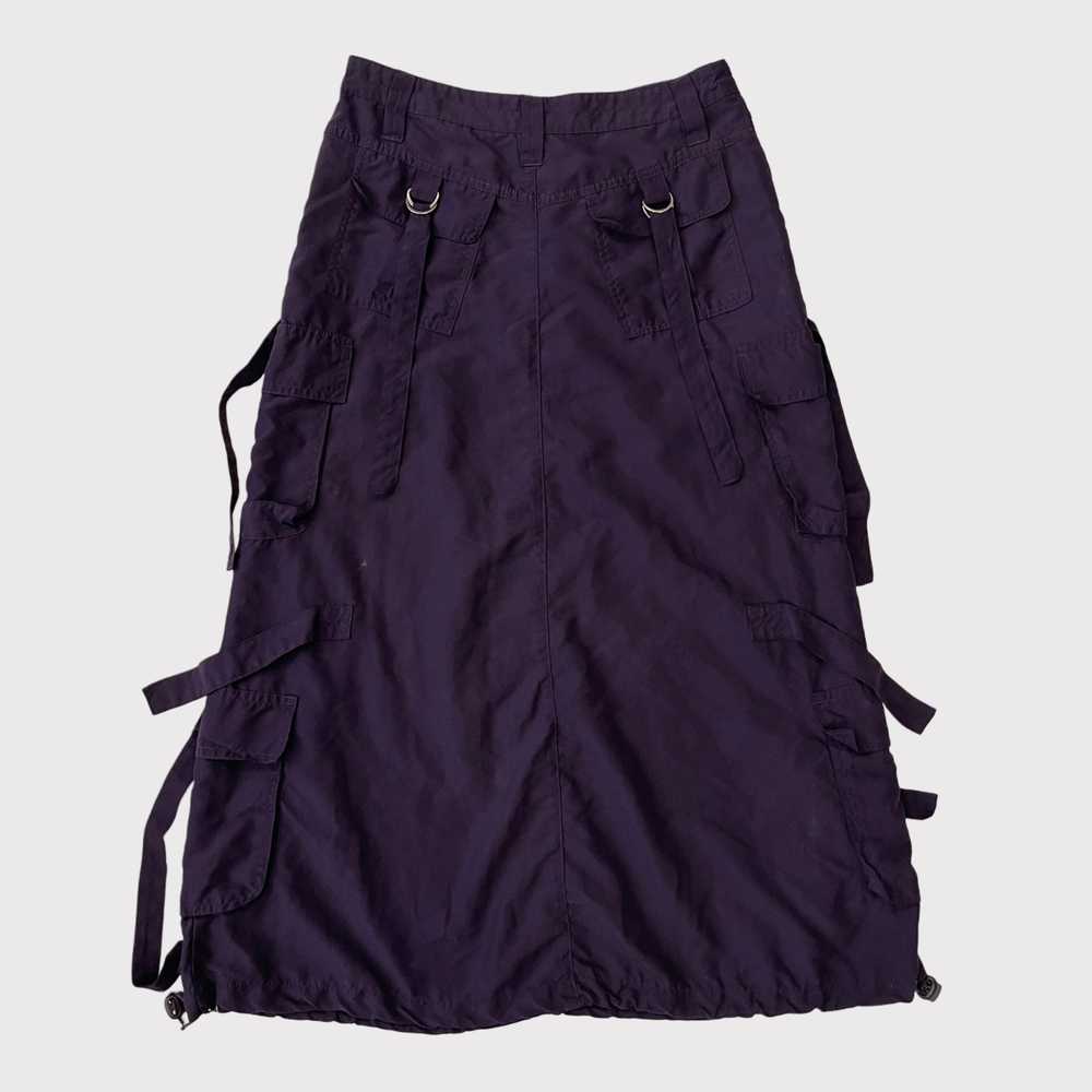 French vintage purple rave cargo maxi skirt - image 2