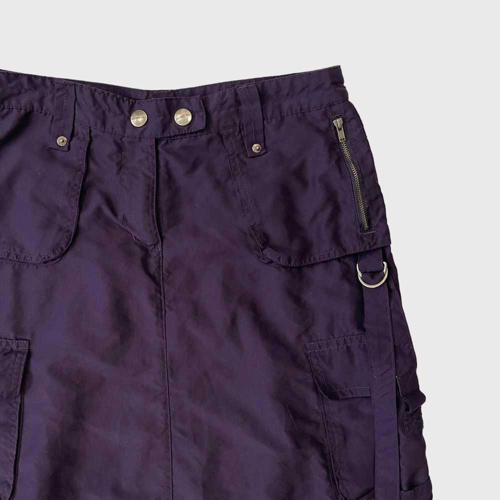 French vintage purple rave cargo maxi skirt - image 3