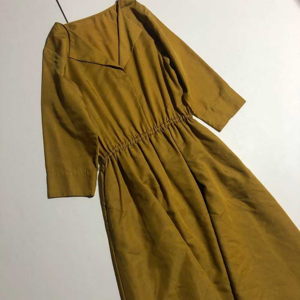 A259 Slowbuena One-Piece Dress Long Mustard Musta… - image 11