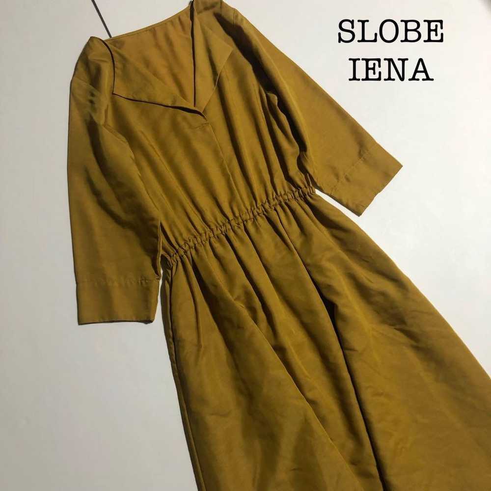 A259 Slowbuena One-Piece Dress Long Mustard Musta… - image 1