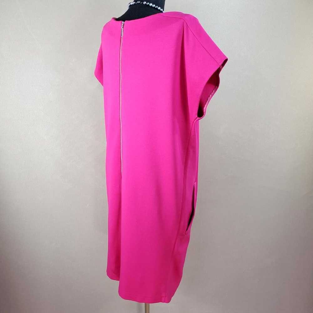 DIANE VON FURSTENBERG Fuchsia Pink Simple Dress M - image 10