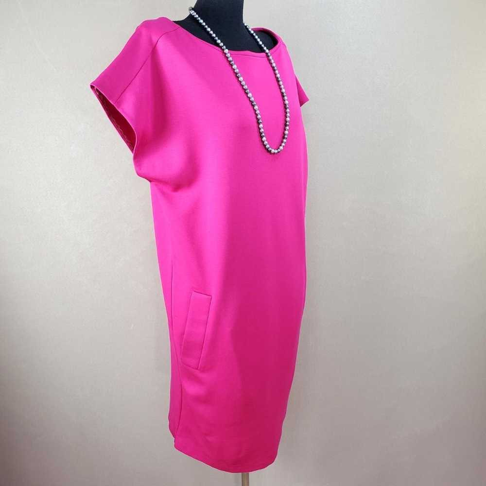 DIANE VON FURSTENBERG Fuchsia Pink Simple Dress M - image 12