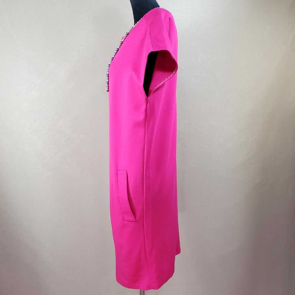 DIANE VON FURSTENBERG Fuchsia Pink Simple Dress M - image 5