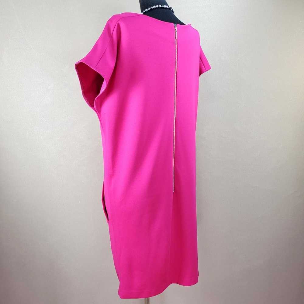 DIANE VON FURSTENBERG Fuchsia Pink Simple Dress M - image 6