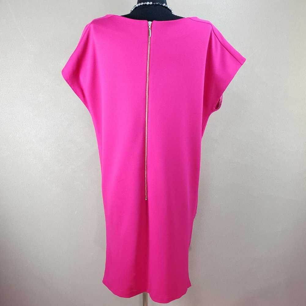 DIANE VON FURSTENBERG Fuchsia Pink Simple Dress M - image 7