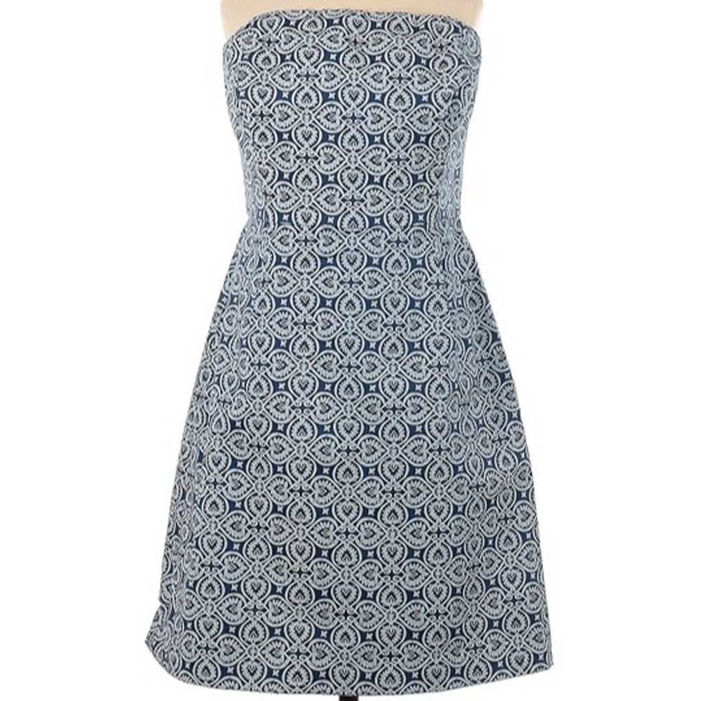 Vineyard Vines Strapless Dress in Paisley Damask … - image 1