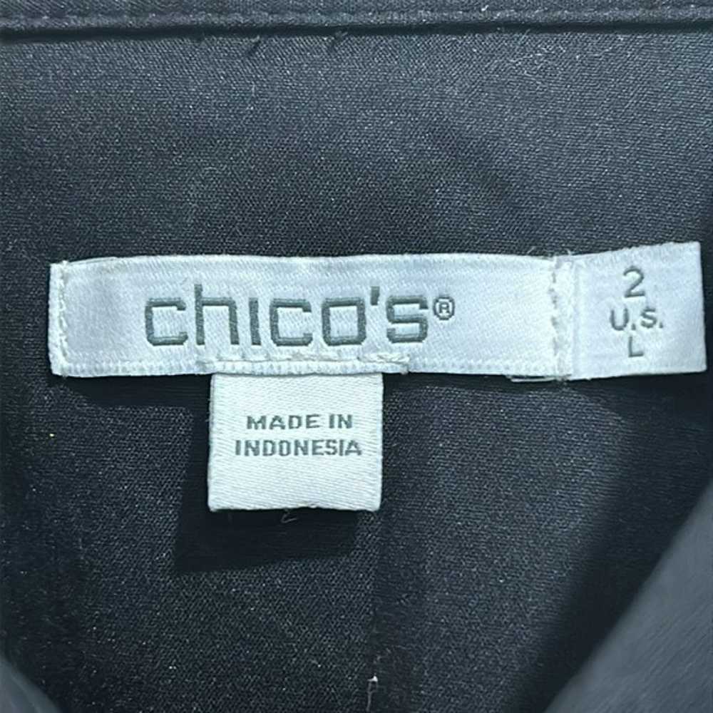 Chico's Cotton Blend Button Front Lattice Trim Mi… - image 10