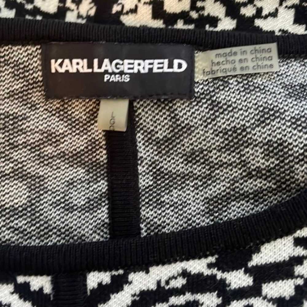 Karl Lagerfeld A-Line Fit & Flare Midi Knit Sweat… - image 4