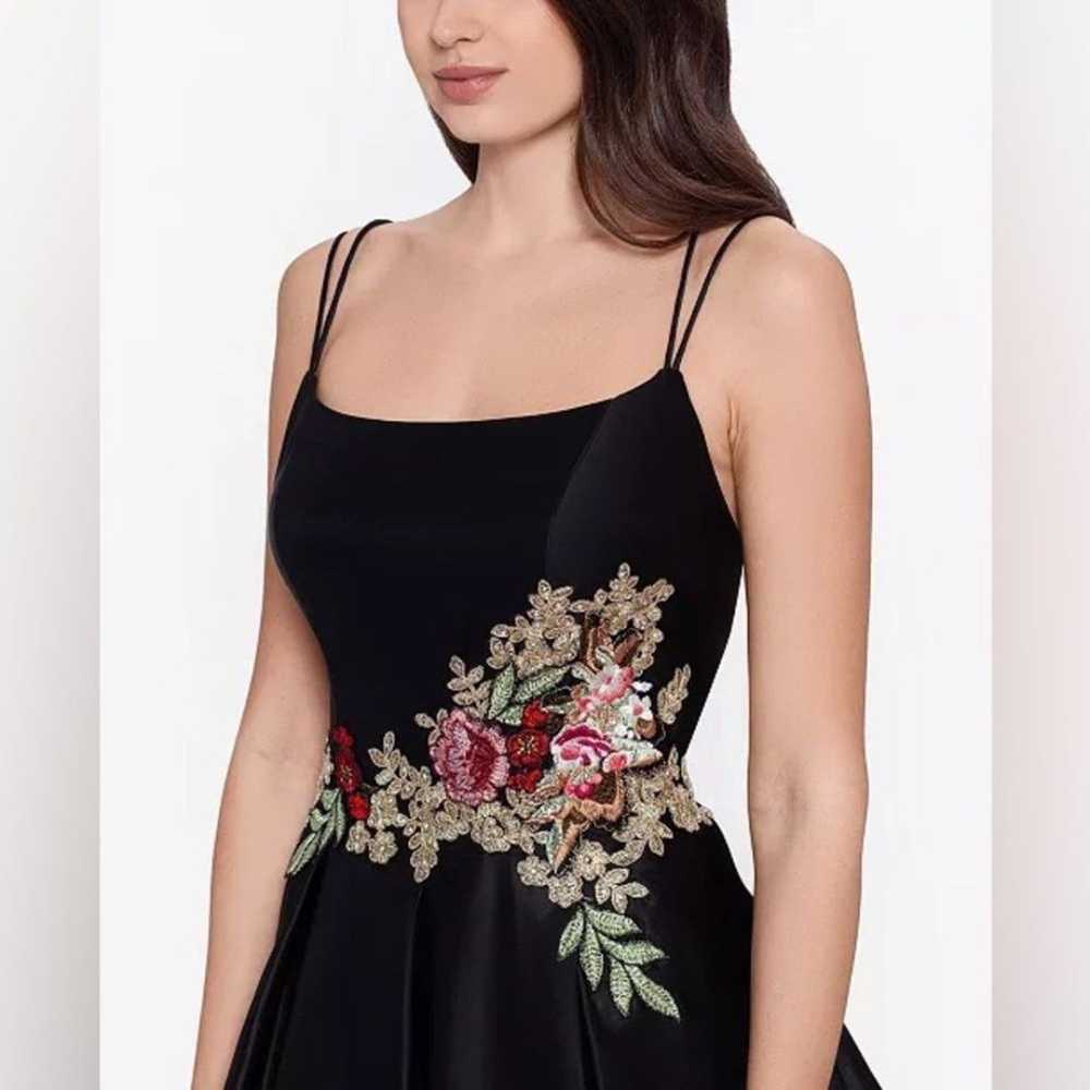 BLONDIE NITES Black Floral Embroidery Fit & Flare… - image 2